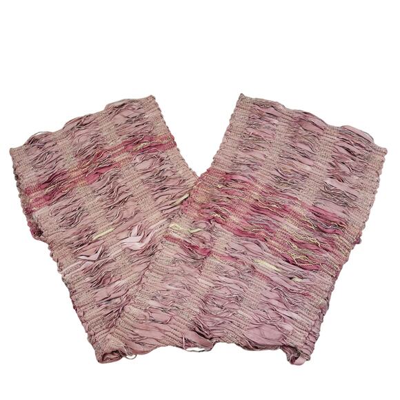 Fiber Works Handmade Boho Textured Ribbon Yarn Knit Cropped Shrug Women's O/S - Picture 2 of 7